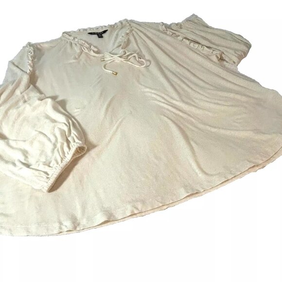 Lauren Ralph Lauren Split Neck Ruffled Sweater plus size 2X - Picture 3 of 8
